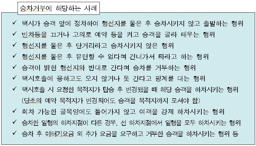 [택시 승차거부 ]  운행정지 처분 택시회사 제기 소송 - 서울시 승소 “택시회사 손해보다 공익 더 커”