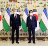 [국회의장]   박병석 국회의장 - 우즈베키스탄 대통령과 경협 논의